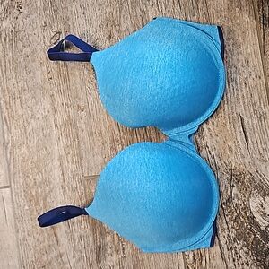 Victoria's Secret Uplift Semi Demi 34DDD Like New Blue Underwire Bra